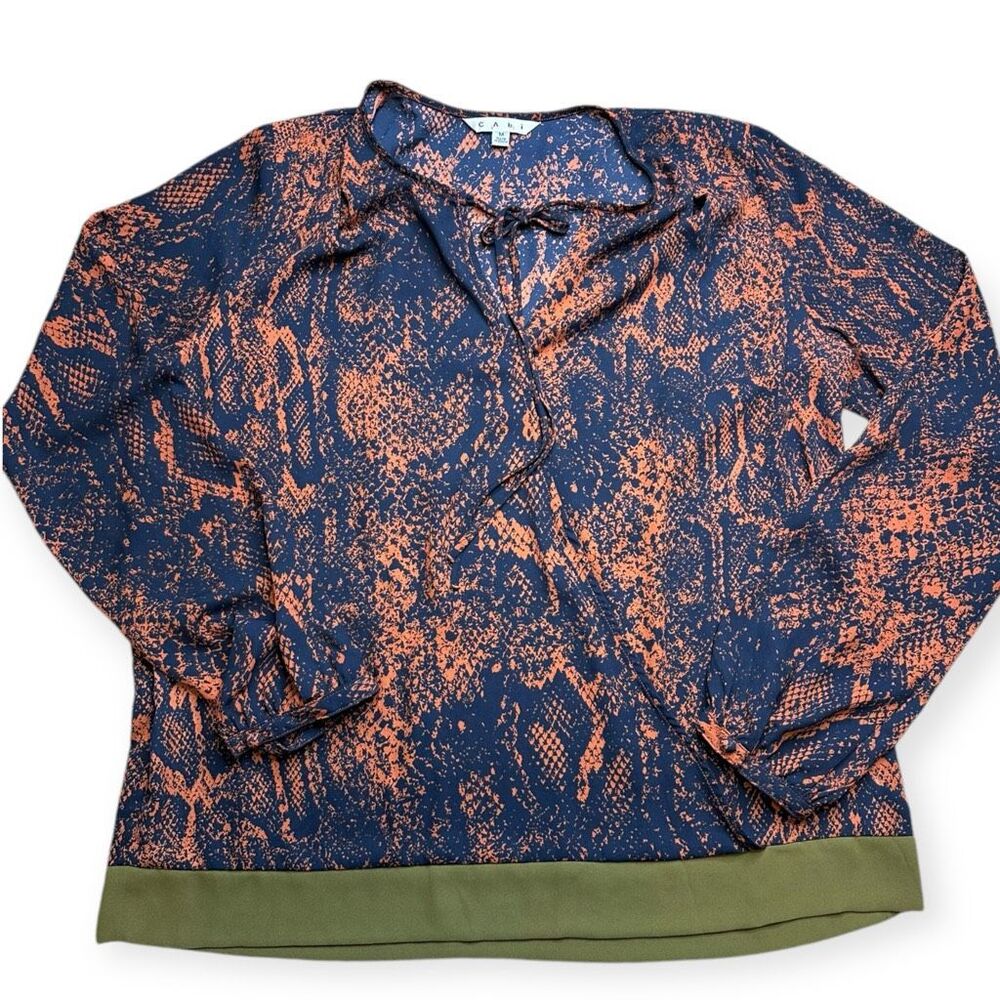 CABI Women’s Blue Orange Python Print Border Wrap… - image 3